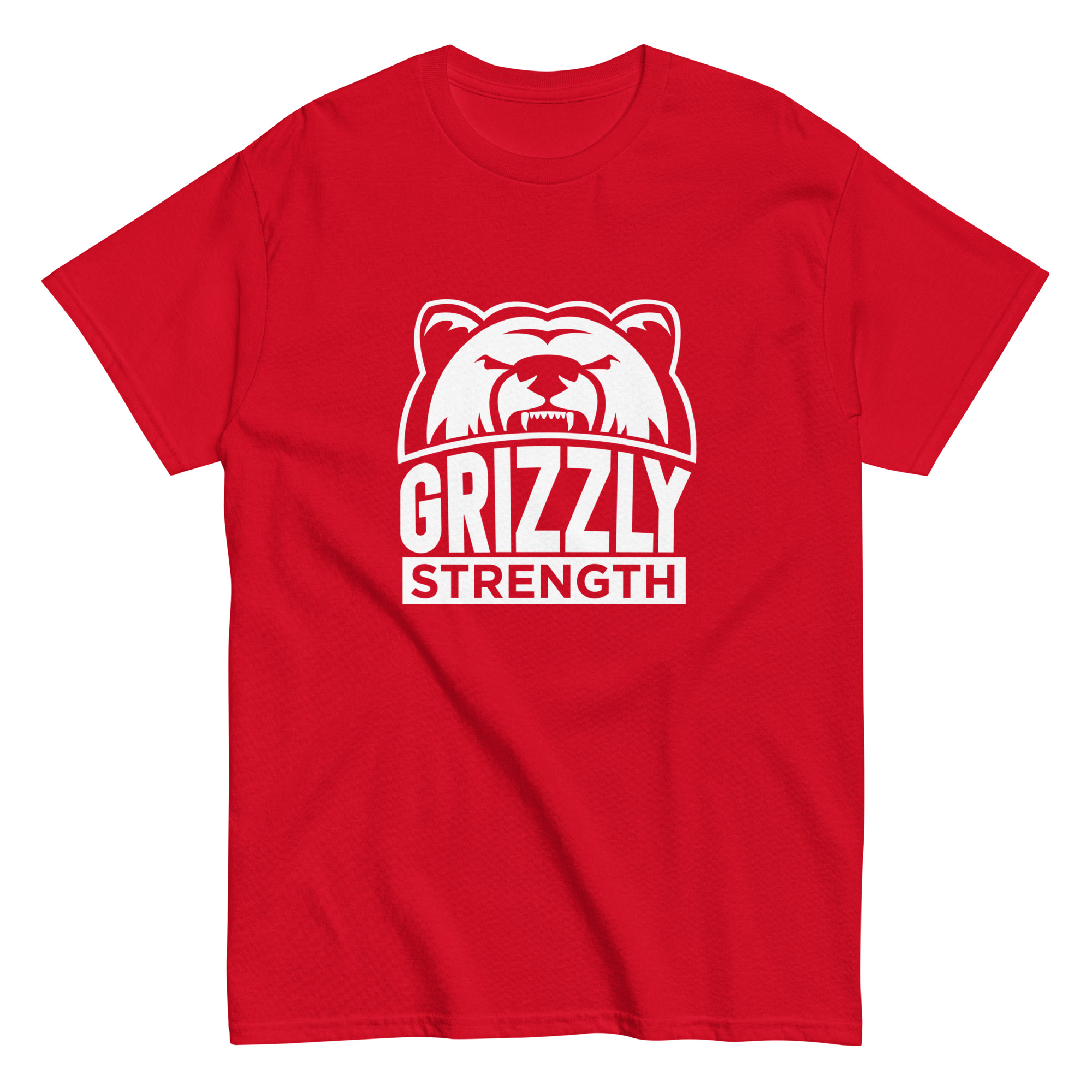 Grizzly Strength T-Shirt White/Red - Image 2
