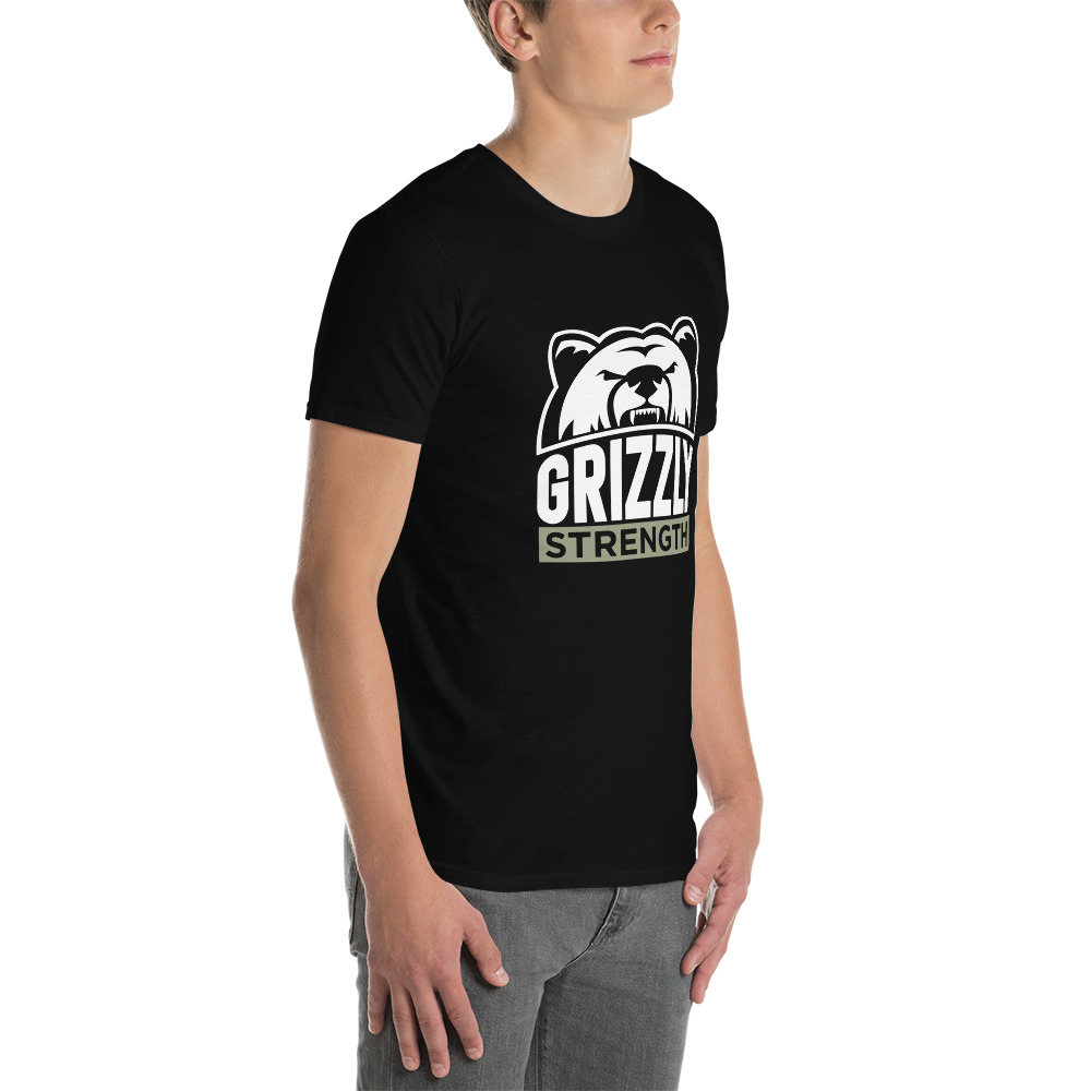 Grizzly Strength T-Shirt Olive/Black - Image 4