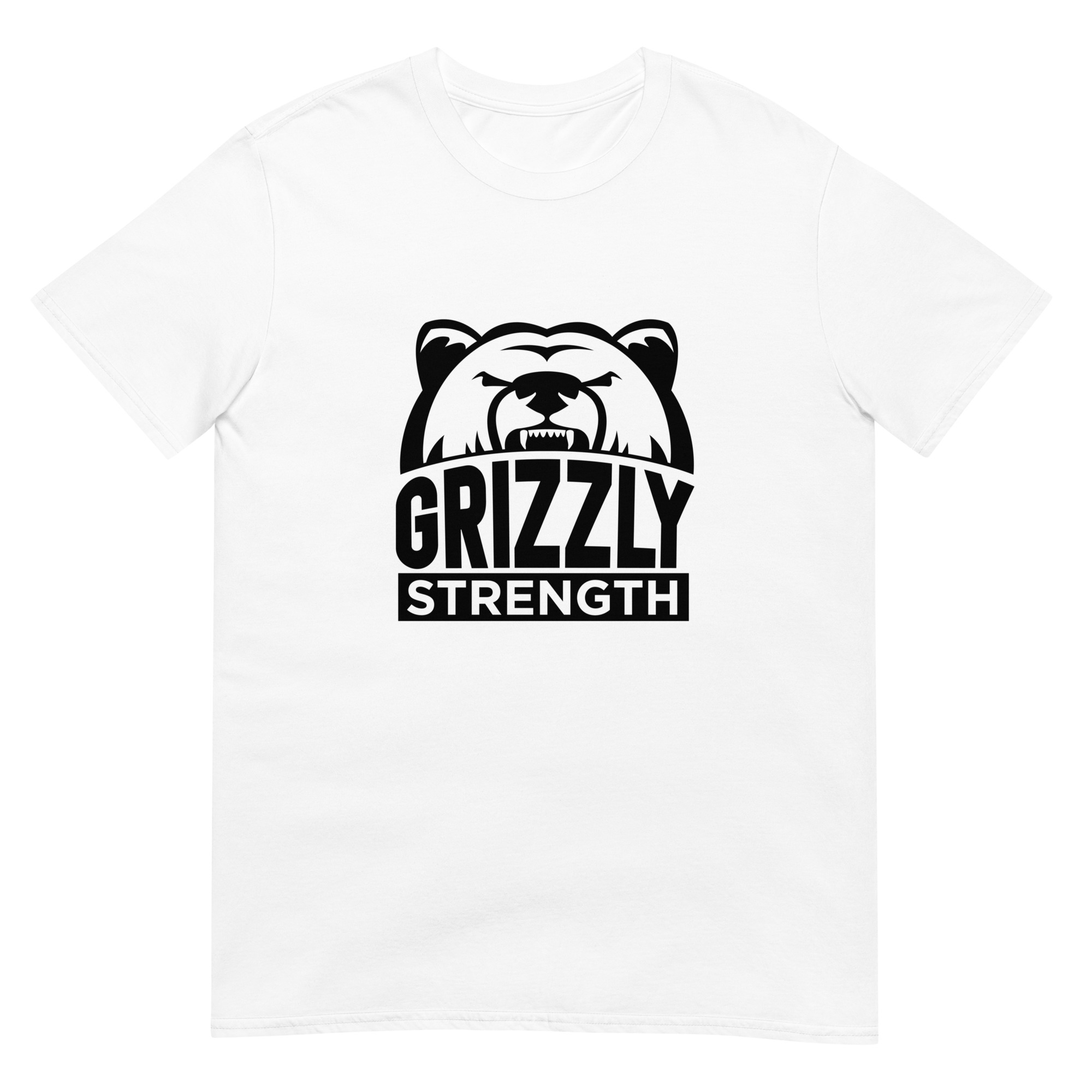 Grizzly Strength T-Shirt Black/White - Image 2