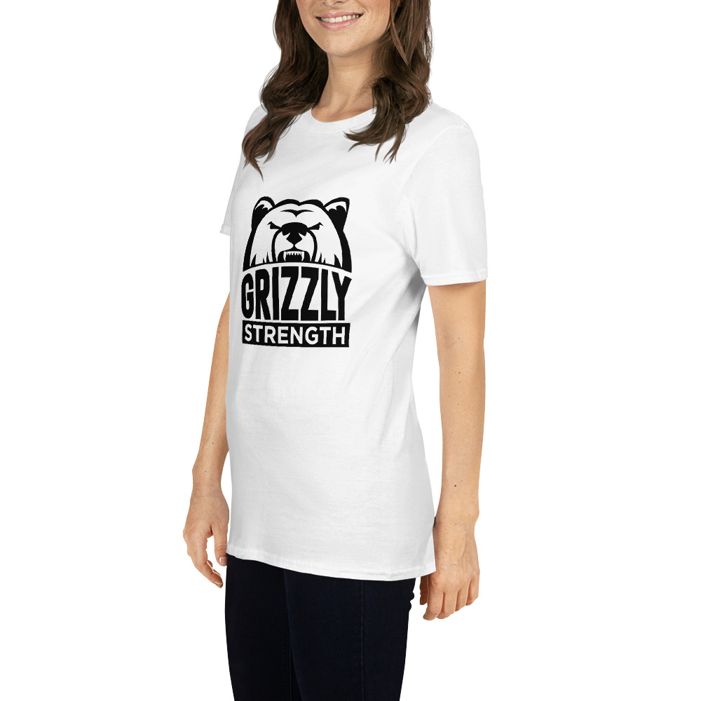 Grizzly Strength T-Shirt Black/White - Image 3