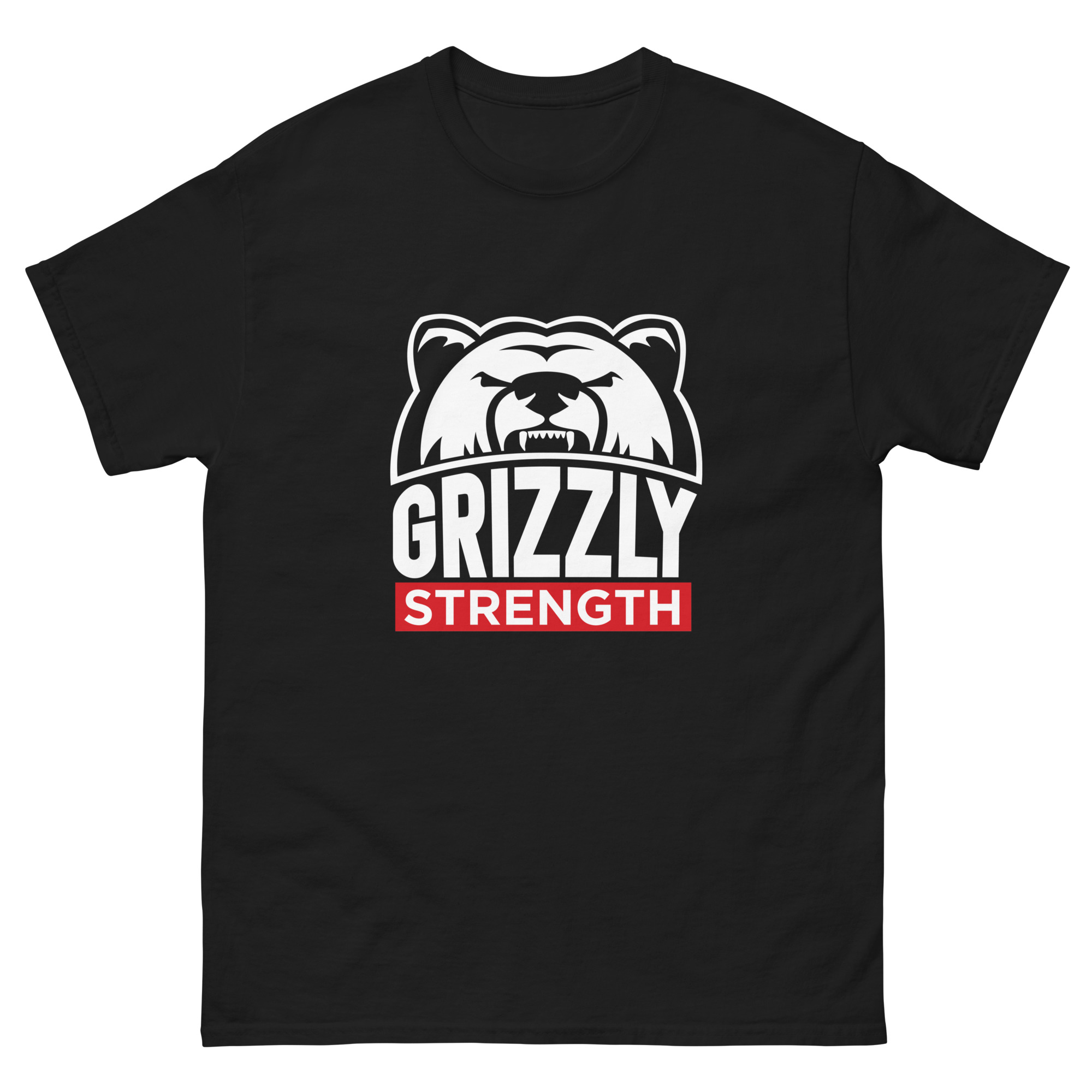 Grizzly Strength T-Shirt White/Red/Black